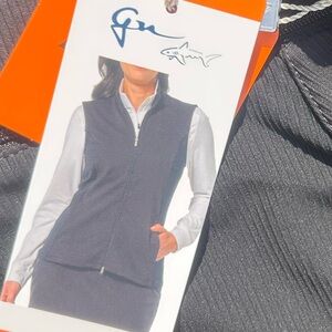 Greg Norman Ribbed Full-Zip Vest Black Women’s Sz XXL NWT Ski Hike Winter NEW